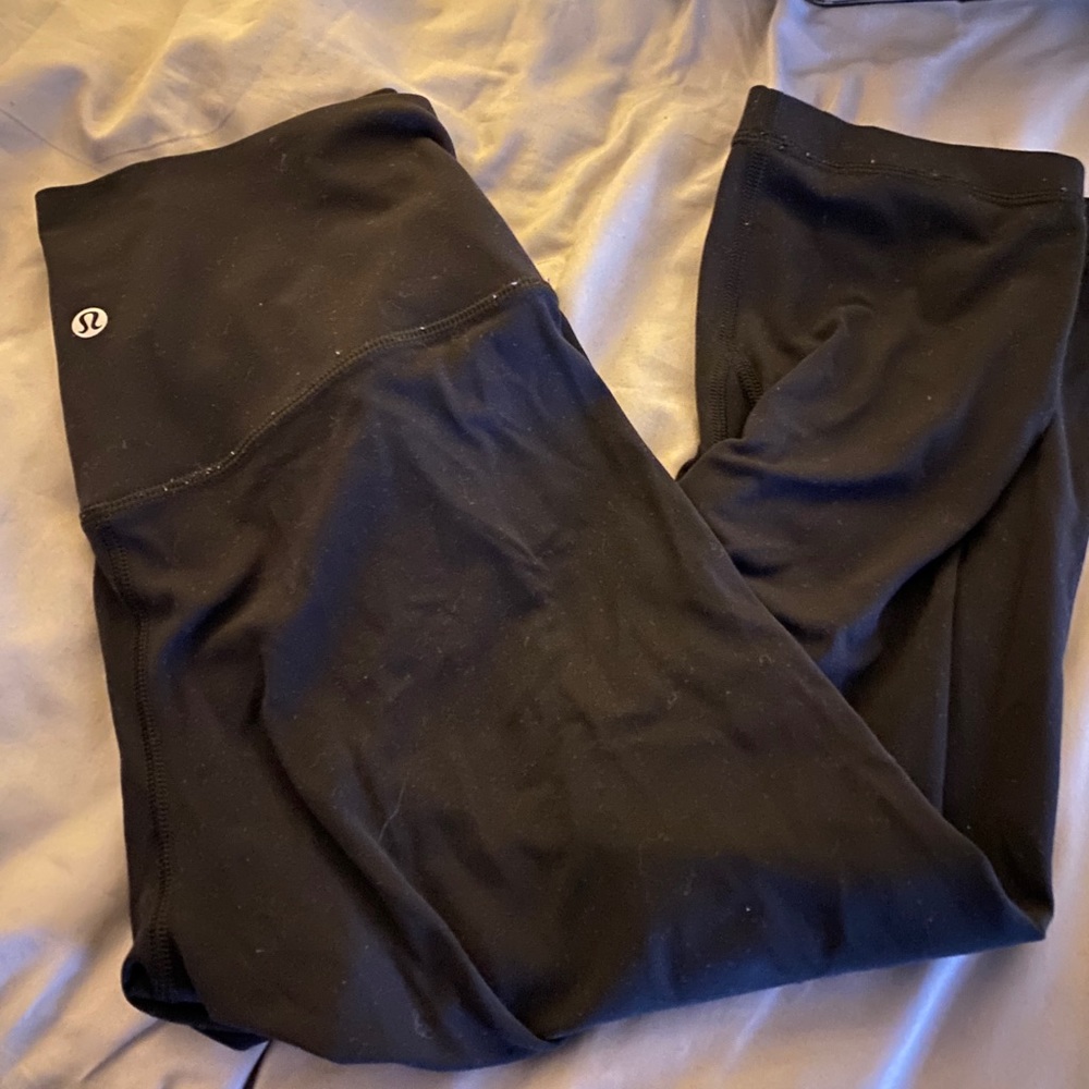 black lululemon align leggings cropped